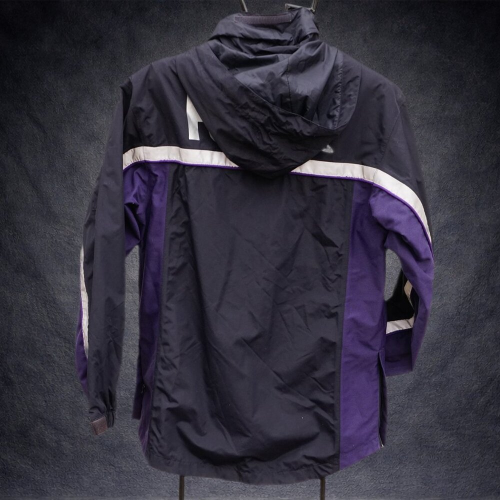 FedEx Stan Herman Hooded Heavy Windbreaker Reflective Jacket Medium Unisex Navy - Picture 6 of 15